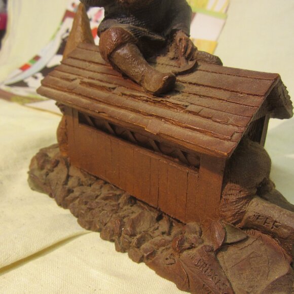 VTG 1986 TOM CLARK GNOMES, THE BRIDGE, LARGE FIGURE, VERY DETAILED - Picture 4 of 11